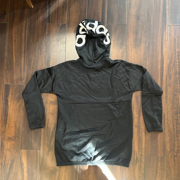 Adidas Women’s 3/4 Zip Long Line Hoodie- Black - Picture 3 of 6